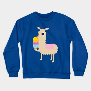 Llamas love Ice Cream Crewneck Sweatshirt